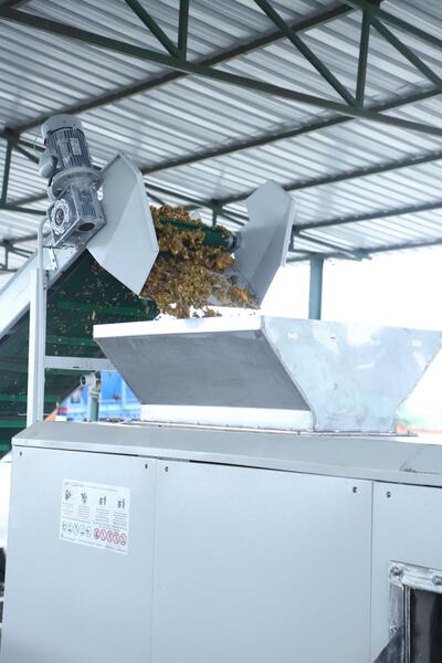 Feeding the composting machine