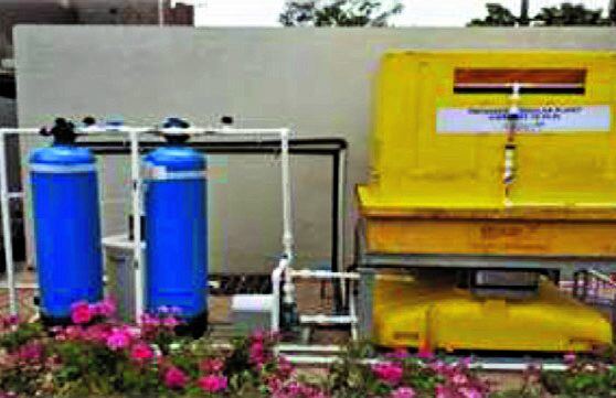 Packaged sewage treatment plant installed at a client site